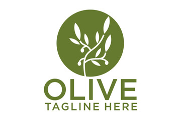 olive oil logo for modern female beauty