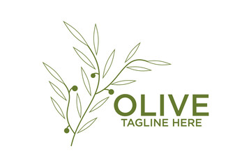 creative leaf and olive oil logo design icon