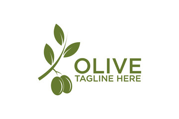 creative leaf and olive oil logo design icon