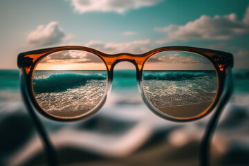 Sunglasses and Beach Generate Ai