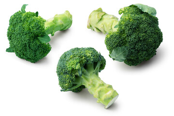 Fresh broccoli on a white