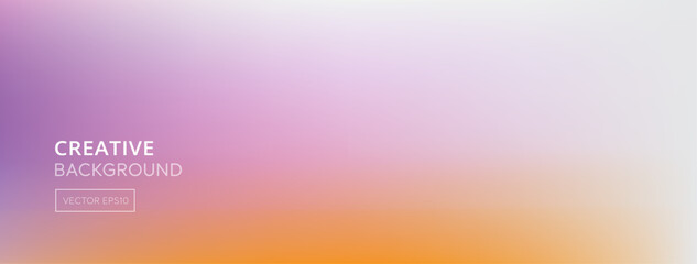 Light pink purple and orange color horizontal banner abstract background
