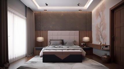 Naklejka na ściany i meble Bedroom interior design