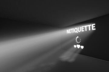 NETIQUETTE rays volume light concept 3d illustration