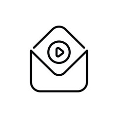  Video Mail icon vector stock.