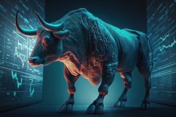wallstreet bull concept of stock market