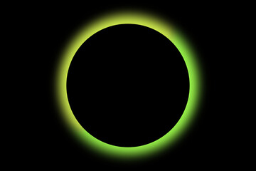 黄緑色のライト付きの円盤のフレーム素材