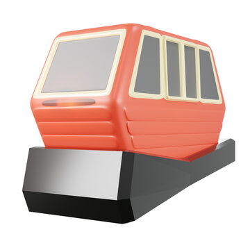 3d render minimal furnicular stylized