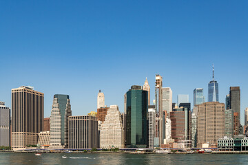 New York city skyline on clear day