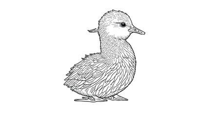 duck isolated on white background free vector illustration 