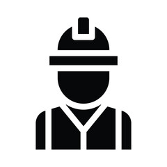 engineer solid icon illustration vector graphic