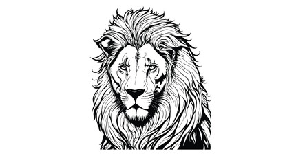 lion head illustration free vector