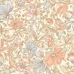 Digitales Papier. Blumen nahtloses Muster. Blumen Hintergrund. Frühling digitales Papier. Florales digitales Papier. Delicate floral seamless pattern. AI generated. © Gogi