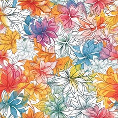 Digitales Papier. Blumen nahtloses Muster. Blumen Hintergrund. Fr&uuml;hling digitales Papier. Florales digitales Papier. Delicate floral seamless pattern. AI generated.