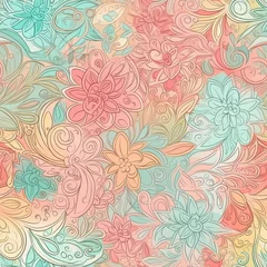 Digitales Papier. Blumen nahtloses Muster. Blumen Hintergrund. Frühling digitales Papier. Florales digitales Papier. Delicate floral seamless pattern. AI generated. © Gogi