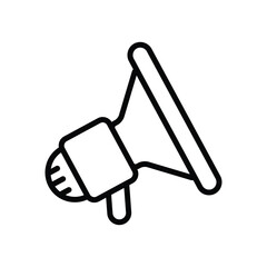 Megaphone Simple line Icon Vector Logo Design Template. Eps 10