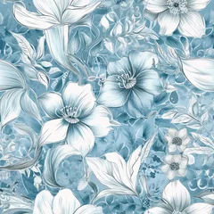 Digitales Papier. Blumen nahtloses Muster. Blumen Hintergrund. Frühling digitales Papier. Florales digitales Papier. Delicate floral seamless pattern. AI generated. © Gogi