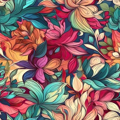 Digitales Papier. Blumen nahtloses Muster. Blumen Hintergrund. Frühling digitales Papier. Florales digitales Papier. Delicate floral seamless pattern. AI generated. © Gogi
