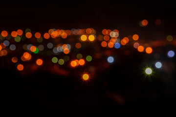 abstract background of lights, bokeh lights of the city...