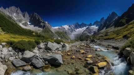 Obraz premium France Les Ecrins National Park photorealistic