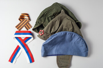 Yarmei pilots of different colors, next to the St. George legta and the ribbon of Russia