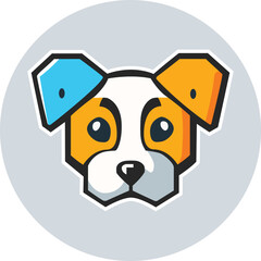 Dog face gaming logo vector illustration