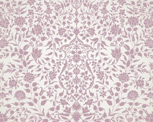 traditional wedding card design, paisley floral pattern , royal India	