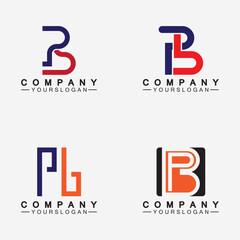 PB letter logo. Creative and Minimalist Letter BP PB Logo Design