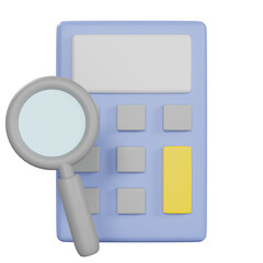 3D rendering stationary calculator isolated