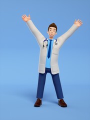 3D rendered doctors