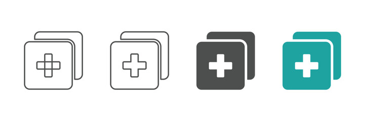 Obraz premium Duplicate vector icons set 