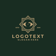 eye lens logo design luxury