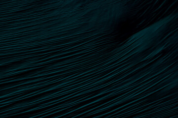 Teal abstract plastic foil background with 3d effect and bubbles
