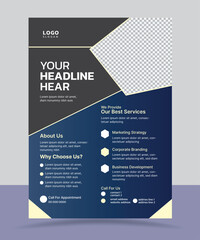 a4 size poster template design, flyer template design, leaflet template design, for marketing agency, 