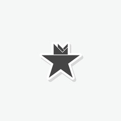 Obraz premium King Star Sticker Icon isolated on white