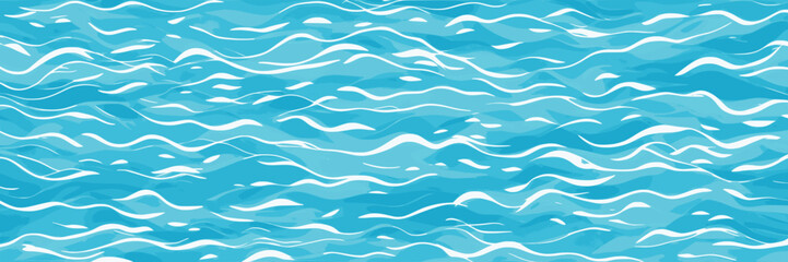Ripples and water waves, sea surface. Vector natural background.