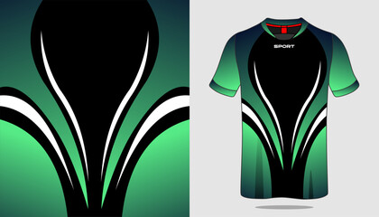Gaming t shirt vector esport t shirt template uniform front and back view