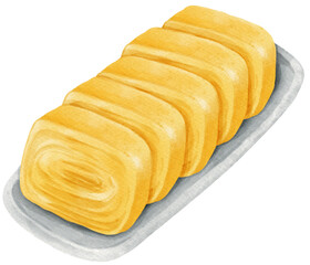 Egg rolls watercolor