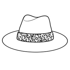 Black Sun hat outline.