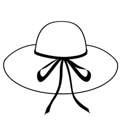 Black Sun hat outline.