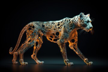 A sleek and speedy cheetah on the run. Generative AI