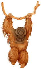 watercolor Orangutan © b.illustrations