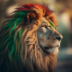Lion with dreadlocks