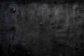 Fototapeta premium Black abstract vintage distressed background with an old worn rough vintage texture effect of which the surface is empty and blank for copy space, computer Generative AI stock illustration image