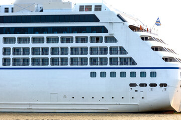Naklejka premium The five-star cruise ship Nautica docked at HCMC , it stayed here for about a week and then continue the journey to Hong Kong
