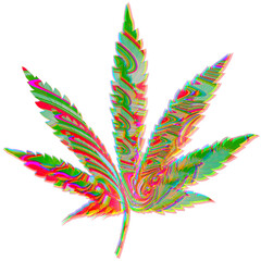 Cannabis leaf. Weed. Marijuana plant. Sativa. Hemp. Digitally hand drawn illustration. Art. Graphic design element. Endless repeatable pattern. Seamless texture. 