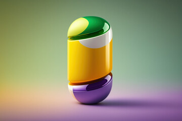 Medycyna - tabletka, pigułka, lek targetowany - Medicine - pill, pills, targeted drug - Generative - obrazy, fototapety, plakaty