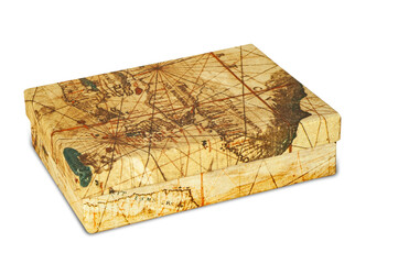 vintage cardboard box with top