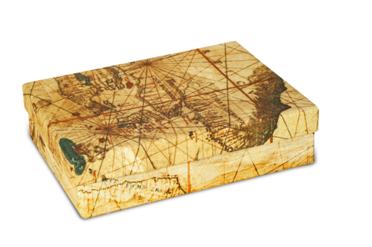 vintage cardboard box with top