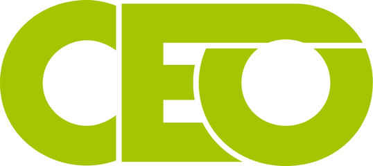 Letter CEO logo design on transparent background, CEO letter logo